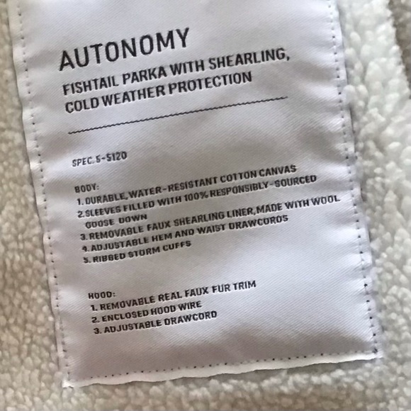 NWOT Community Military Autonomy Fishtail Parka Black - Picture 13 of 14